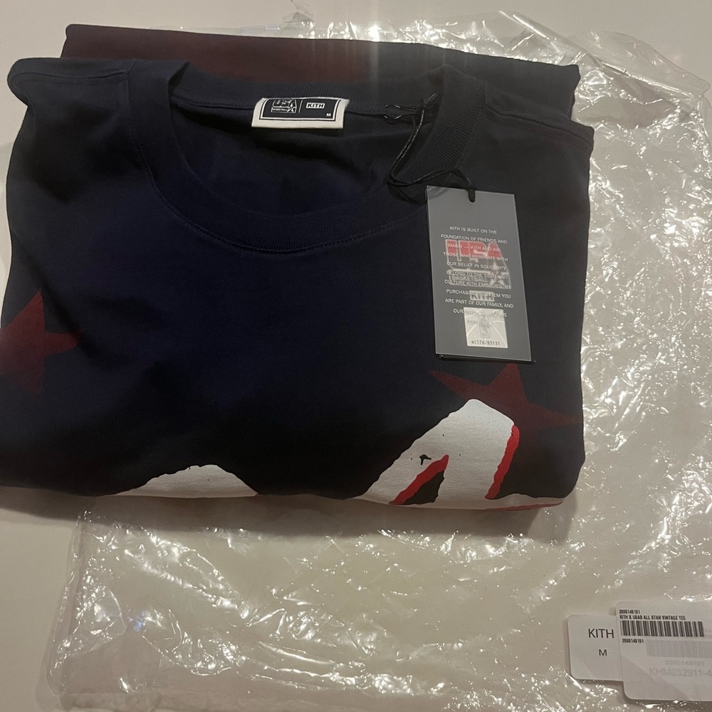 Kith USA basketball tee, navy blue size Medium